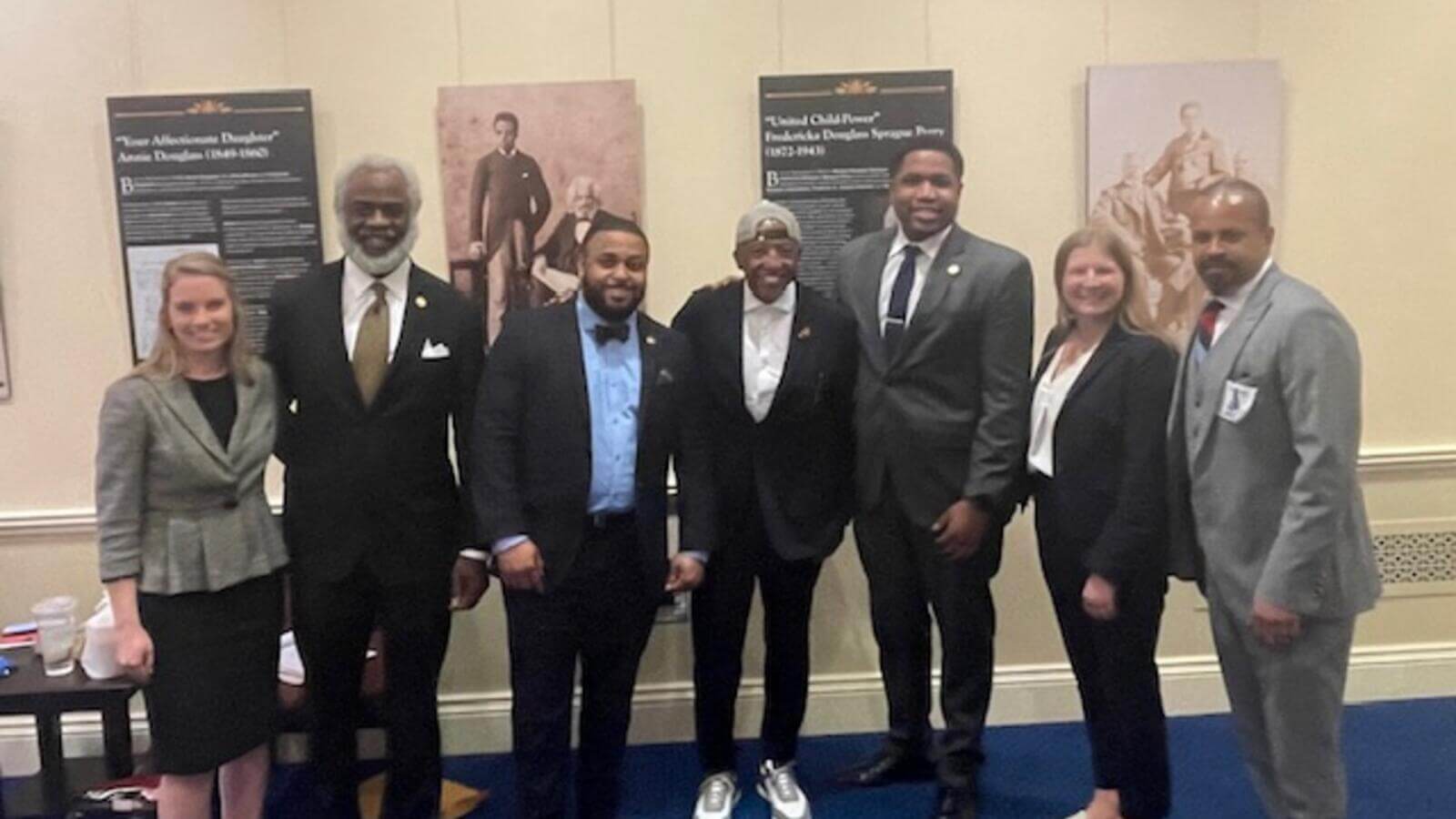 Prof. Outlaw with Delegate Amphrey and others