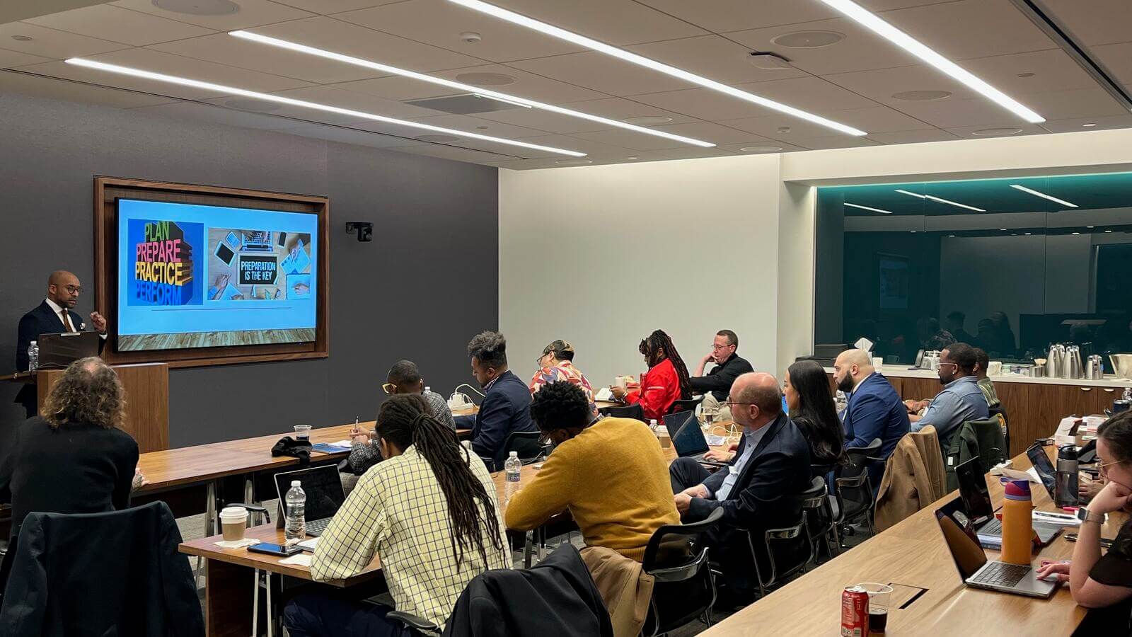 Attorney Adam Hunter Instructing Rap Scholars on Direct Examination