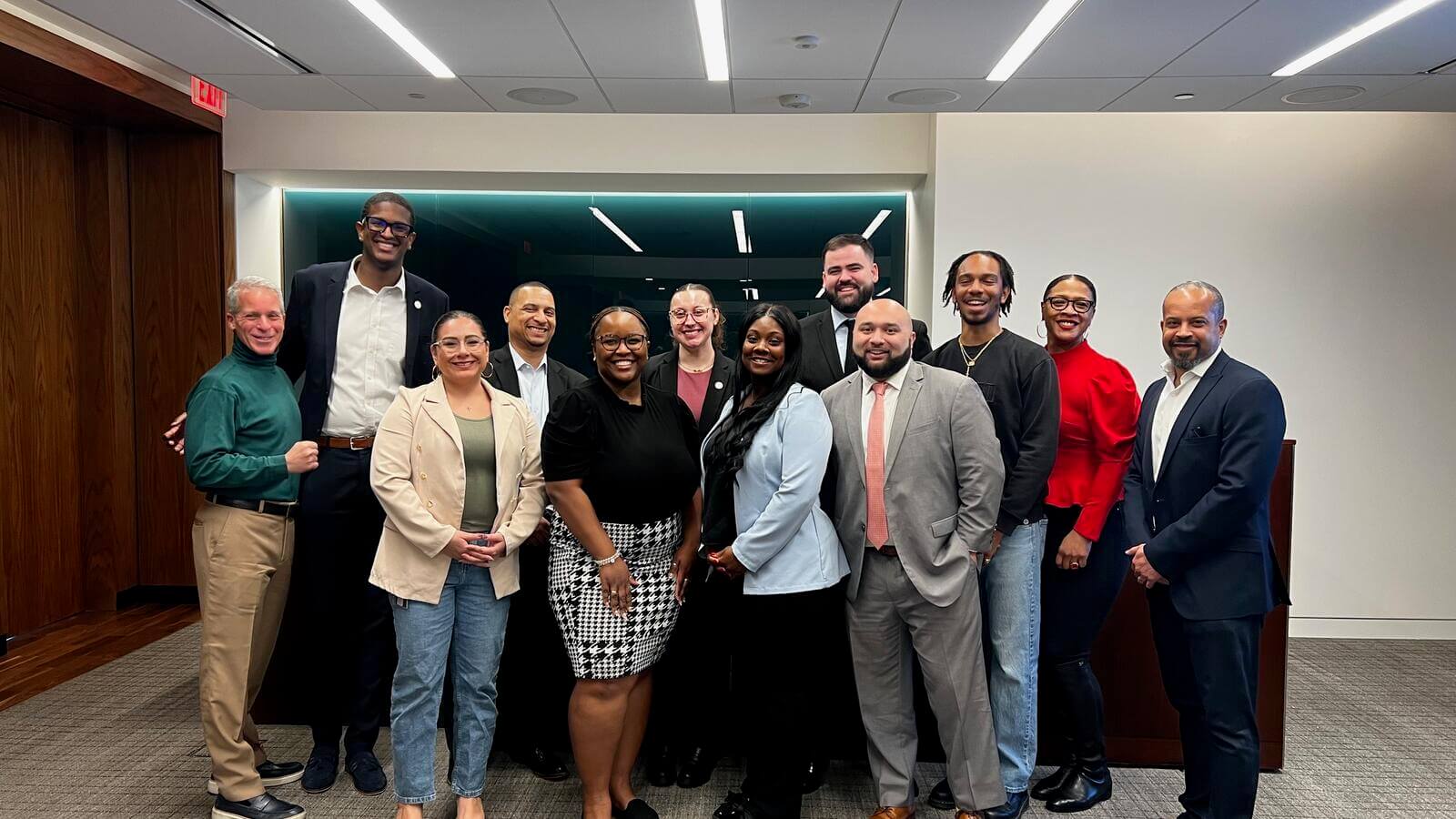 Students with Attorneys Brian Steel and Brandi Harden